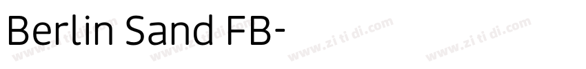 Berlin Sand FB字体转换